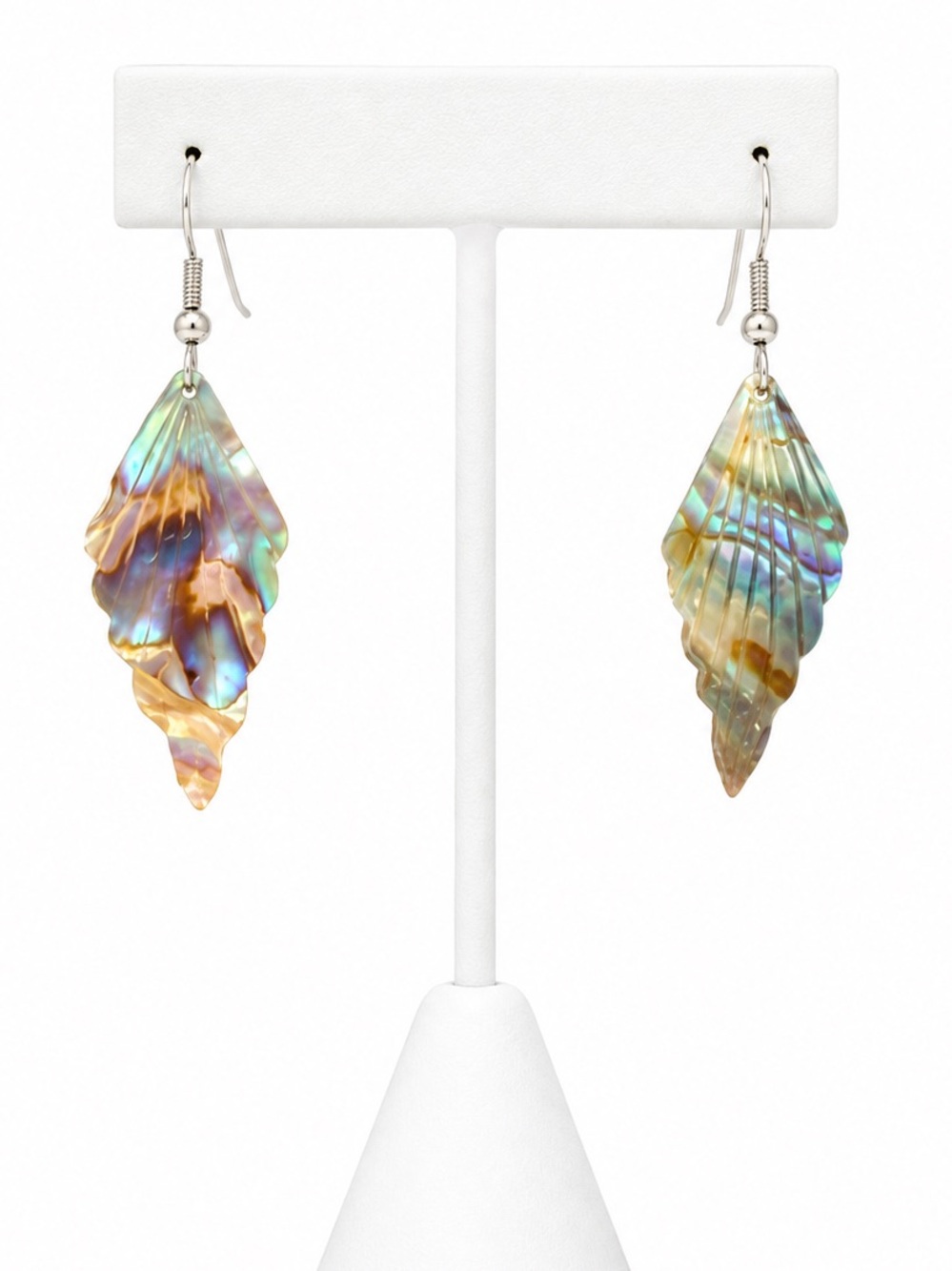 Abalone seashell dangle earrings
